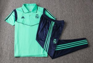 Polo Conjunto Complet Real Madrid 2019-20 Vert Bleu