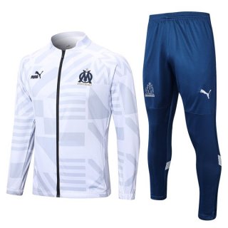 Survetement Marseille 2022-23 Blanc Bleu