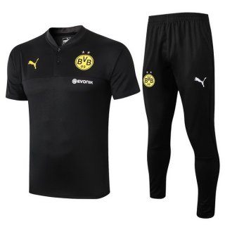 Polo Borussia Dortmund Conjunto Complet 2019-20 Noir Jaune