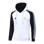 Top Sweat Shirt Capuche Argentine 2022-23 Blanc Noir