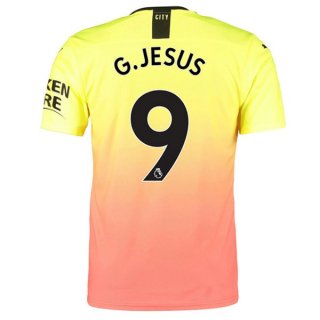 Maillot Manchester City NO.9 G.Jesus 3ª 2019-20 Orange