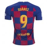 Maillot Barcelone NO.9 Suarez 1ª 2019-20 Bleu Rouge