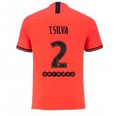 Maillot Paris Saint Germain NO.2 T.Silva 2ª 2019-20 Orange