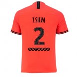 Maillot Paris Saint Germain NO.2 T.Silva 2ª 2019-20 Orange