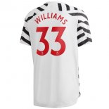 Maillot Manchester United NO.33 Williams 3ª 2020-21 Blanc