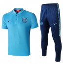 Polo Conjunto Complet Barcelone 2019-20 Bleu Clair